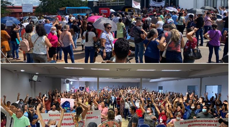 Primeiro dia de greve - técnicos e técnicas educacionais de Porto Velho