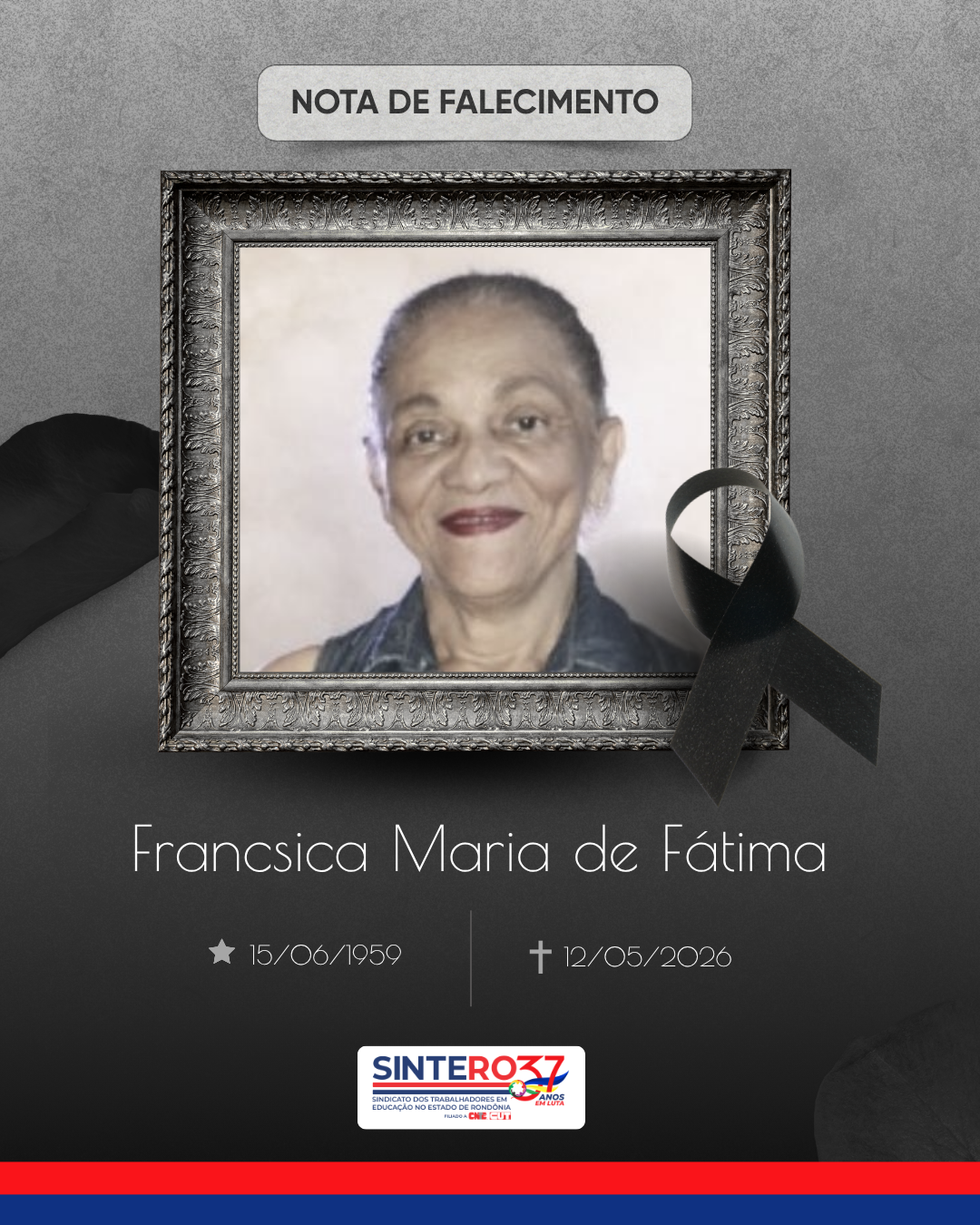 Nota de Pesar - Francsica Maria de Fátima