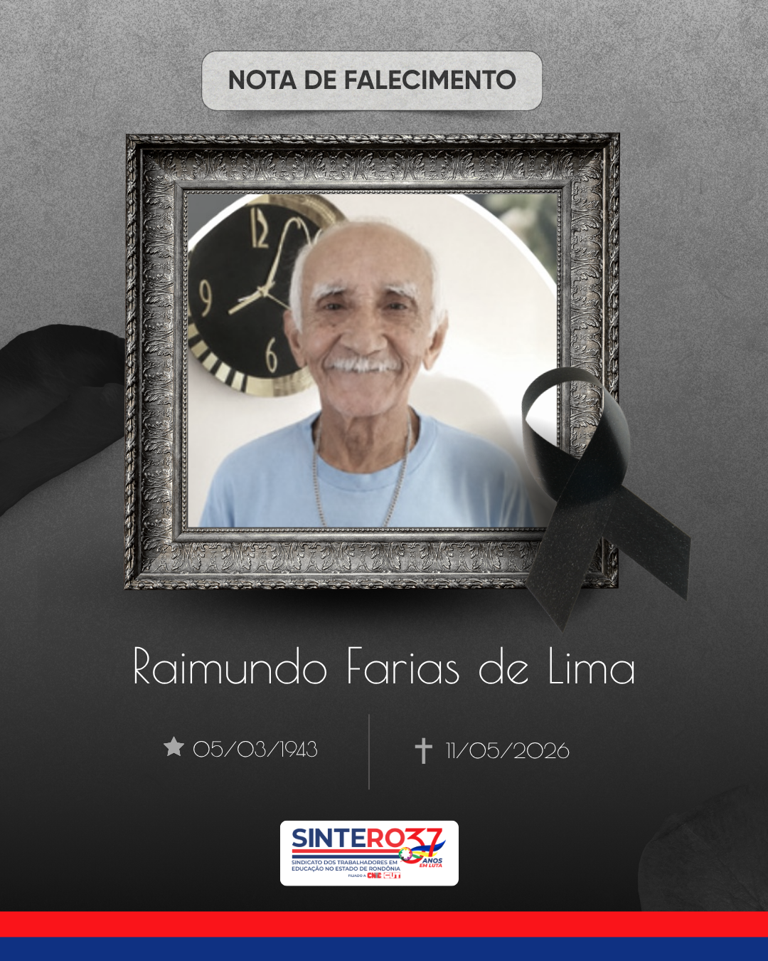 Nota de Pesar - Raimundo Farias de Lima