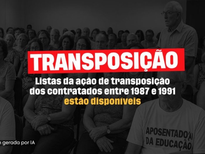 SINTERO informa: listas da ação de transposição dos contratados entre 1987 e 1991 estão disponíveis