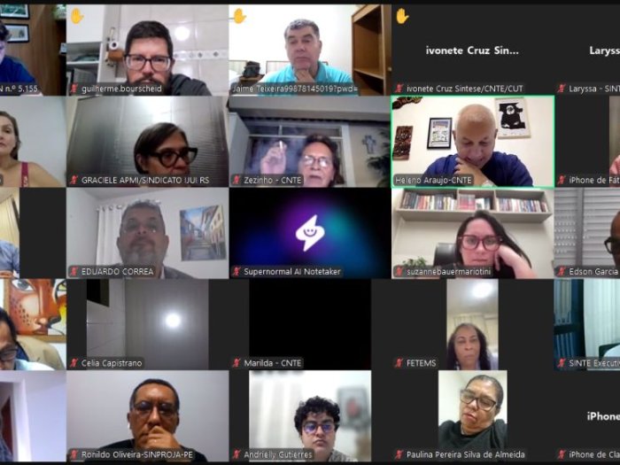 SINTERO participa de reunião com a CNTE sobre o Tema 1218 no STF