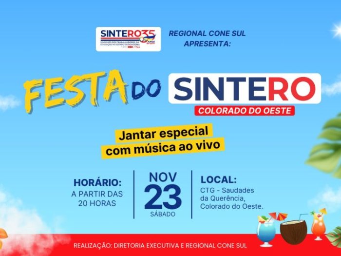 SINTERO convida a categoria para jantar especial em Colorado