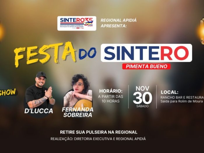 SINTERO promove festa para servidoras e servidores em Pimenta Bueno