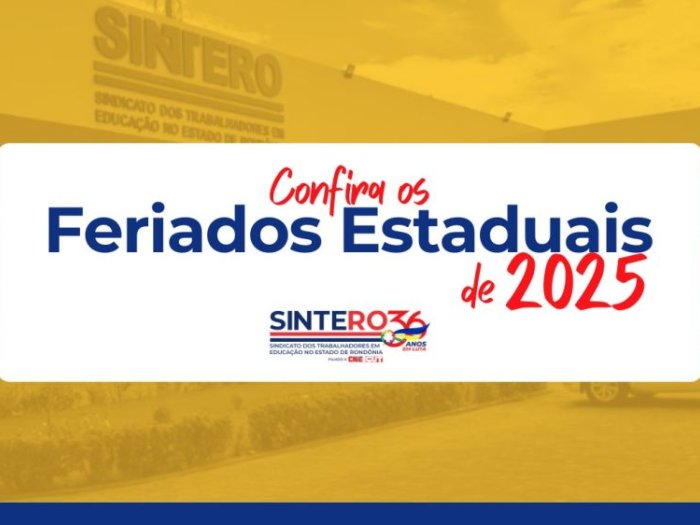 Confira os feriados e pontos facultativos de Rondônia em 2025