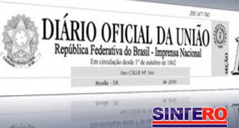 TRANSPOSIÇÃO - Diário Oficial da União publica mais uma portaria com lista de servidores