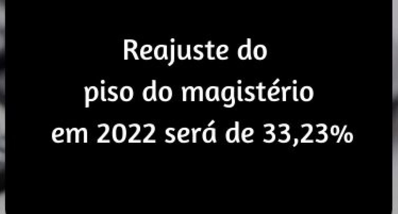 Piso do Magistério de 2022 deve ter reajuste de 33,23%