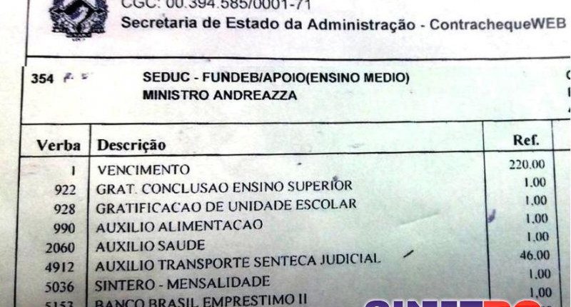 Sintero conquista Auxílio Transporte para Ministro Andreazza