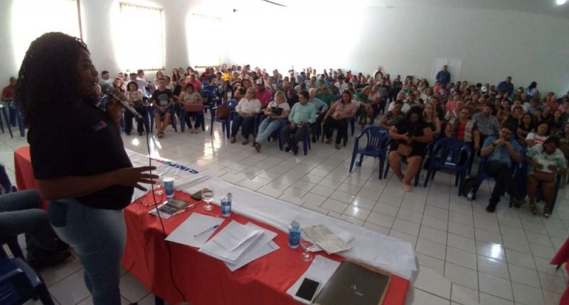 Sintero discute reforma da previdência em Ouro Preto D’Oeste, em ato promovido pelo sindicato, movimentos sociais e Via Campesina 