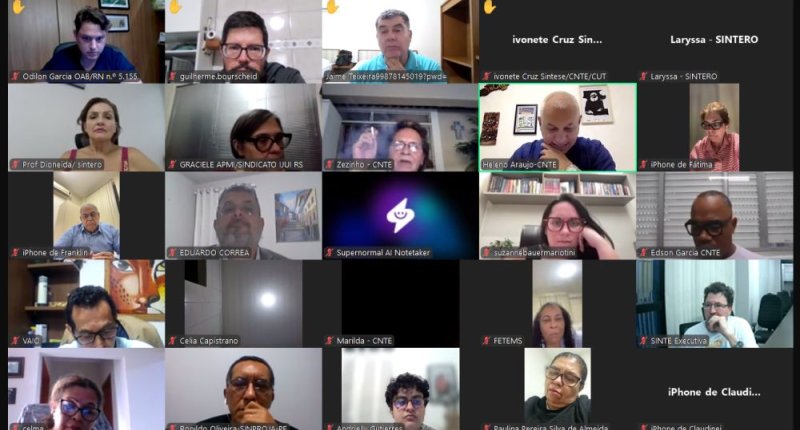 SINTERO participa de reunião com a CNTE sobre o Tema 1218 no STF