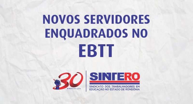 Mais 52 professores de Rondônia são enquadrados no EBTT