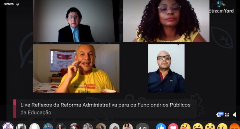 Presidente da CNTE critica PEC 32/2020 em live do Fórum Rondoniense sobre a Reforma Administrativa 