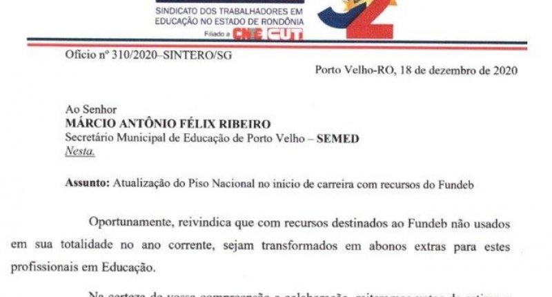 Prefeitura de Porto Velho nega pagamento de abono aos trabalhadores em educação com sobras do Fundeb