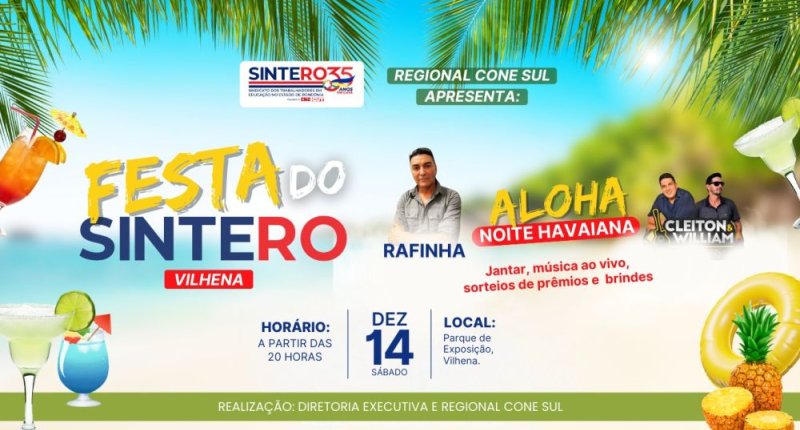 SINTERO convida categoria para festa de confraternização em Vilhena