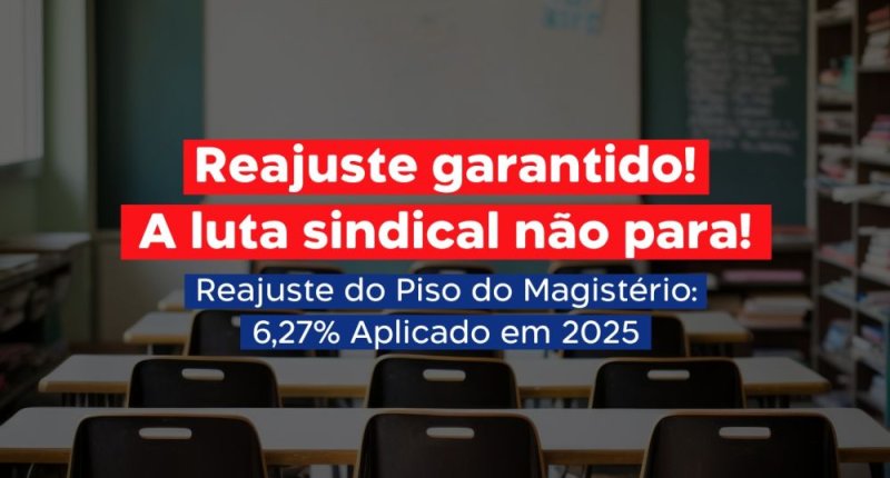 Reajuste de 6,27% no piso do magistério foi aplicado em janeiro de 2025