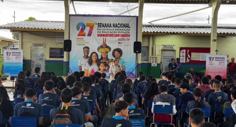 Entre rima e reflexão: SINTERO mobiliza estudantes em defesa da educação pública